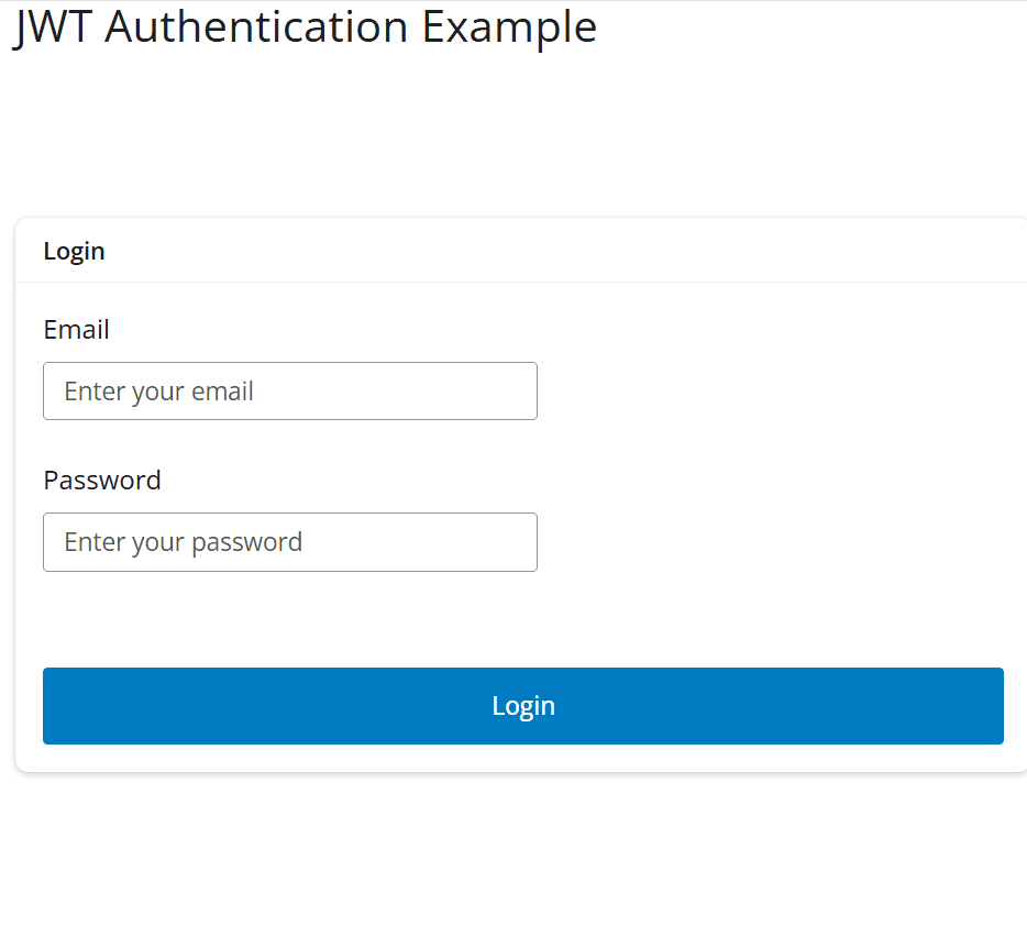 GIF showing user login and logout from the application